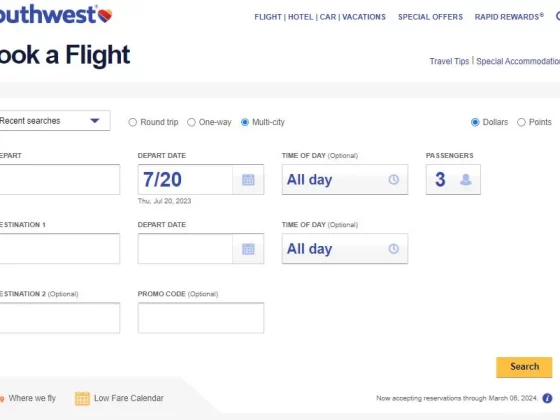 How to book Multi City Flights on Southwest?